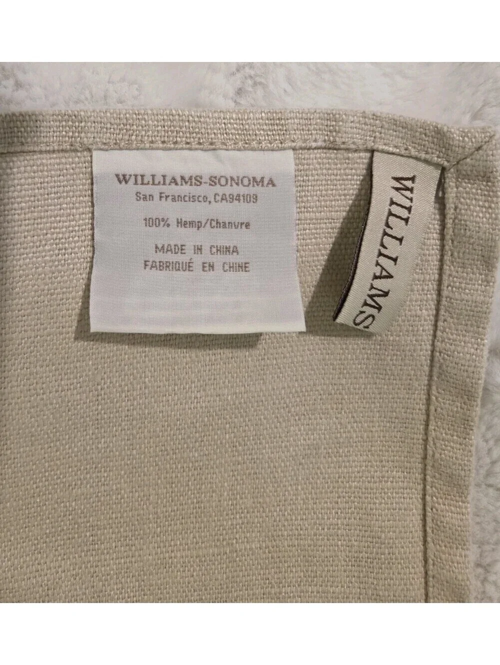 Williams Sonoma 100% Hemp Artichoke Kitchen Tea Towel Dishtowel